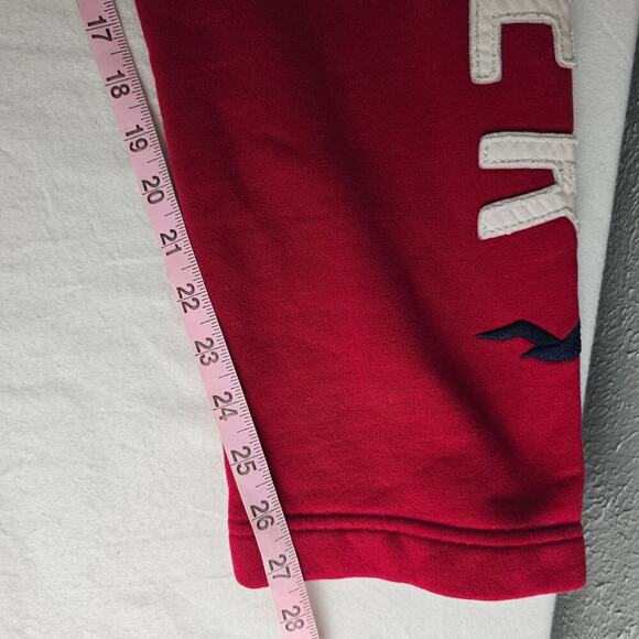 Hollister Women's Spellout Pull On Red Tapered Sweatpants Medium Lounge Y2K‎ - Picture 6 of 11